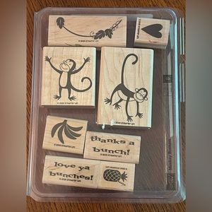 2005 Stampin’ Up Monkey Business - Complete set of 4 in original box